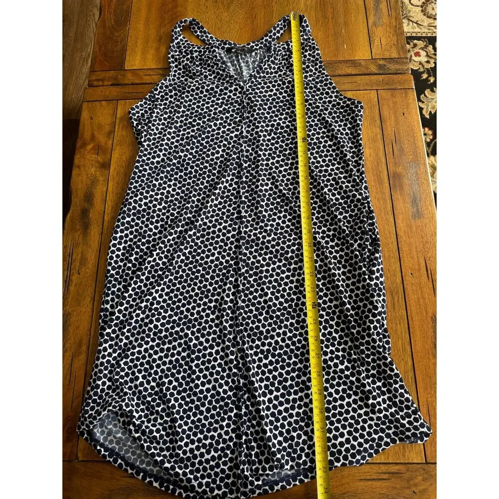 Banana Republic Navy White Print Sleeveless Dress Women’s Small - Picture 8 of 12